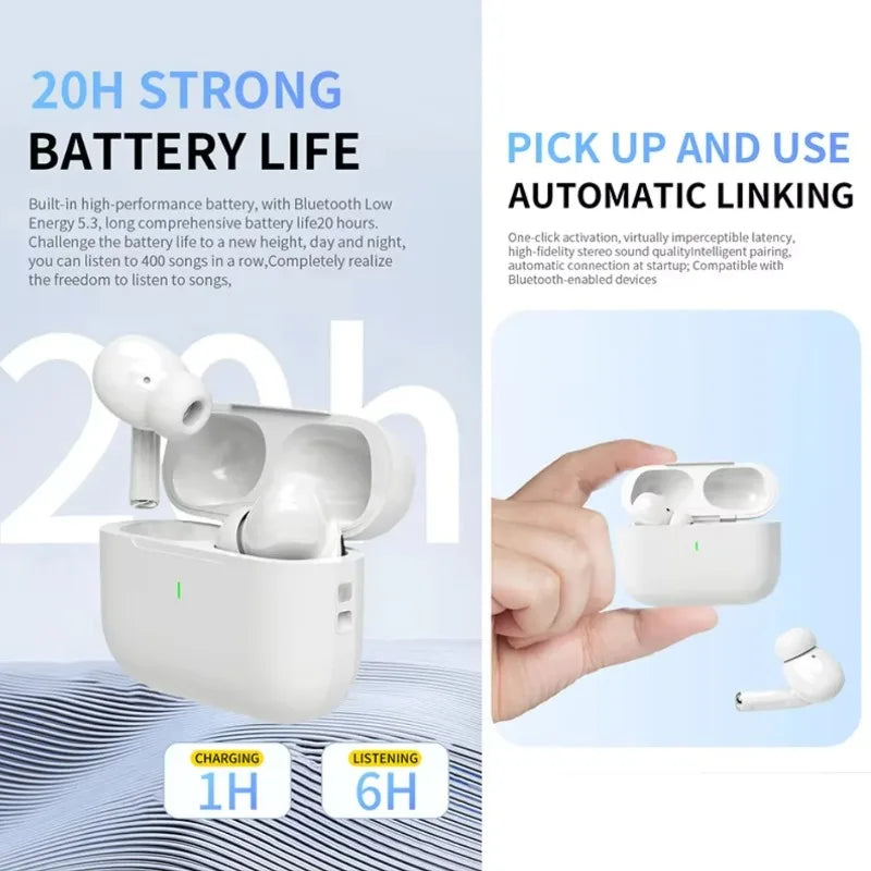 Pro 5 Wireless Bluetooth Earphones Headphones ANC Noise Reduction Earbuds HiFi Sound Low Latency for IPhone Android