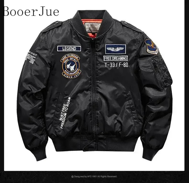 High Quality Military Motorcycle Ma-1 Aviator Pilot Coats Male Baseball Bomber Jackets Winter Hip Hop Thick Warm Jackets Men 6XL
