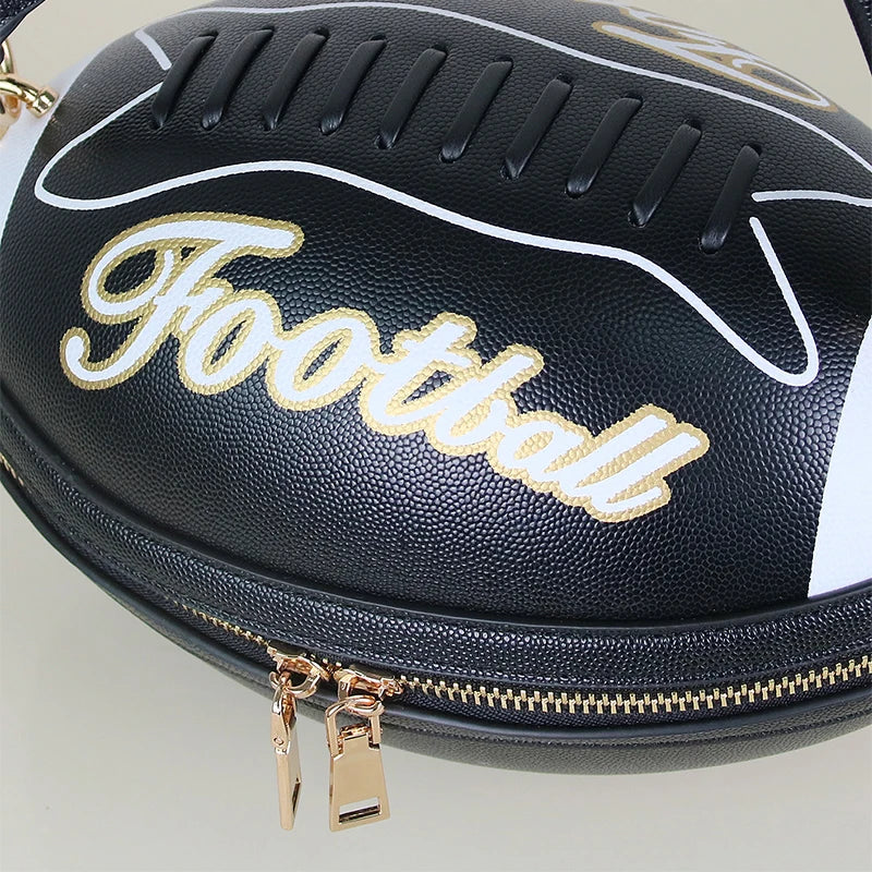 Football-shaped Messenger Bag Creative Niche Interesting Fashionable Versatile Suitable Commit Party Can Single-shoulder Handbag