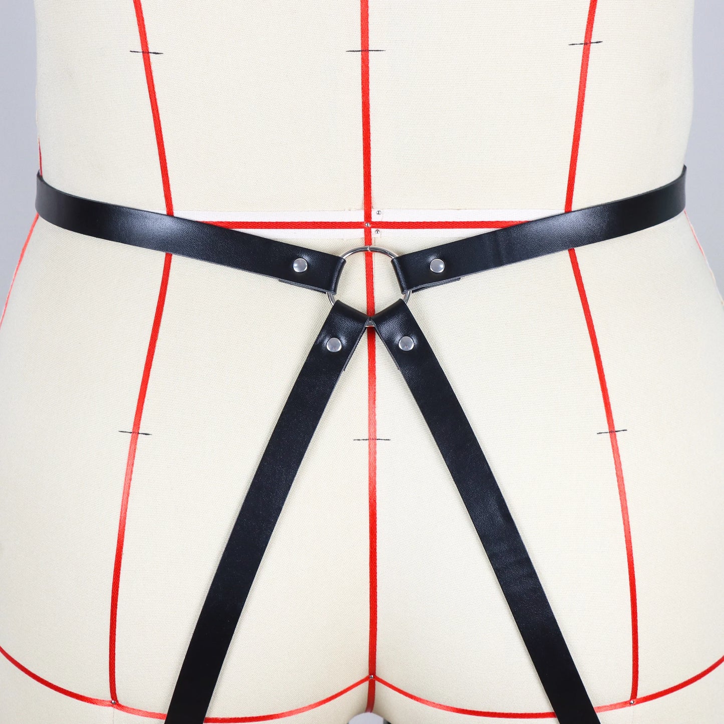 Plus Size PU Leather Garter Belt Goth Woman Lingerie Thigh Butt Suspenders Punk Waist Belt Gothic
