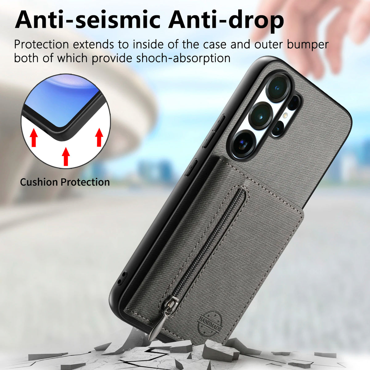 Zipper Cards Wallet Leather Phone Case For Samsung Galaxy S26 S24 S23 S22 Ultra Plus S23 S26 S25FE Purse Card Holder Stand Cover