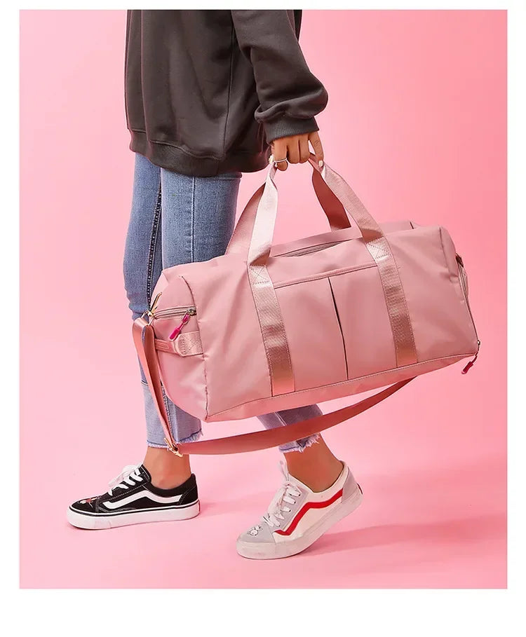 Training Yoga Sporttaschen Fitness Gym Taschen Nass Trocken Separate Gepäcktasche mit separatem Schuhfach Reisetasche Handtasche