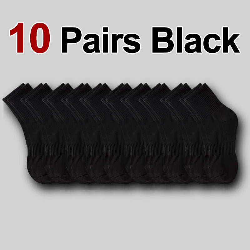 10/20 Pairs Neutral Solid Color Round Neck Socks Spring Summer Sweat Absorbing Breathable Soft Comfortable Couple Sports Socks