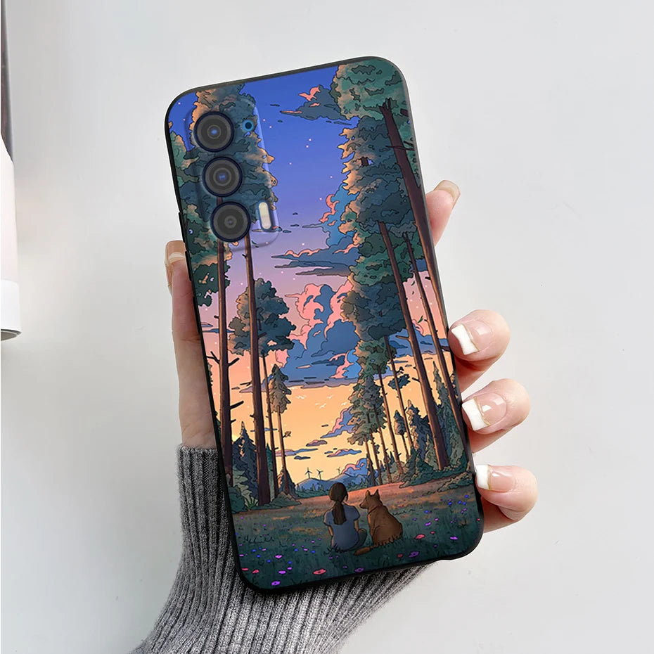Silicon Case For Motorola Edge (2021) / Edge 5G UW (2021) Fashion Marble Pattern Soft TPU Phone Cases For Edge 2021 XT2141 Funda