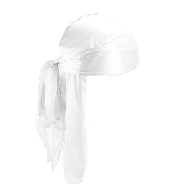 Long Tail Unisex Satin Doo Rag Durag Bandanas Cap Piratenhut Turban Herren Hip Hop Stirnband Biker Headwrap Unisex Kopfbedeckung