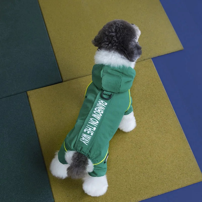 Winter Puppy Jacket Dog Waterproof Coat Pet Clothing Chichuhua Costume Pug Bichon Bulldog Outdoor Dog Warm Clothes with Buckle
