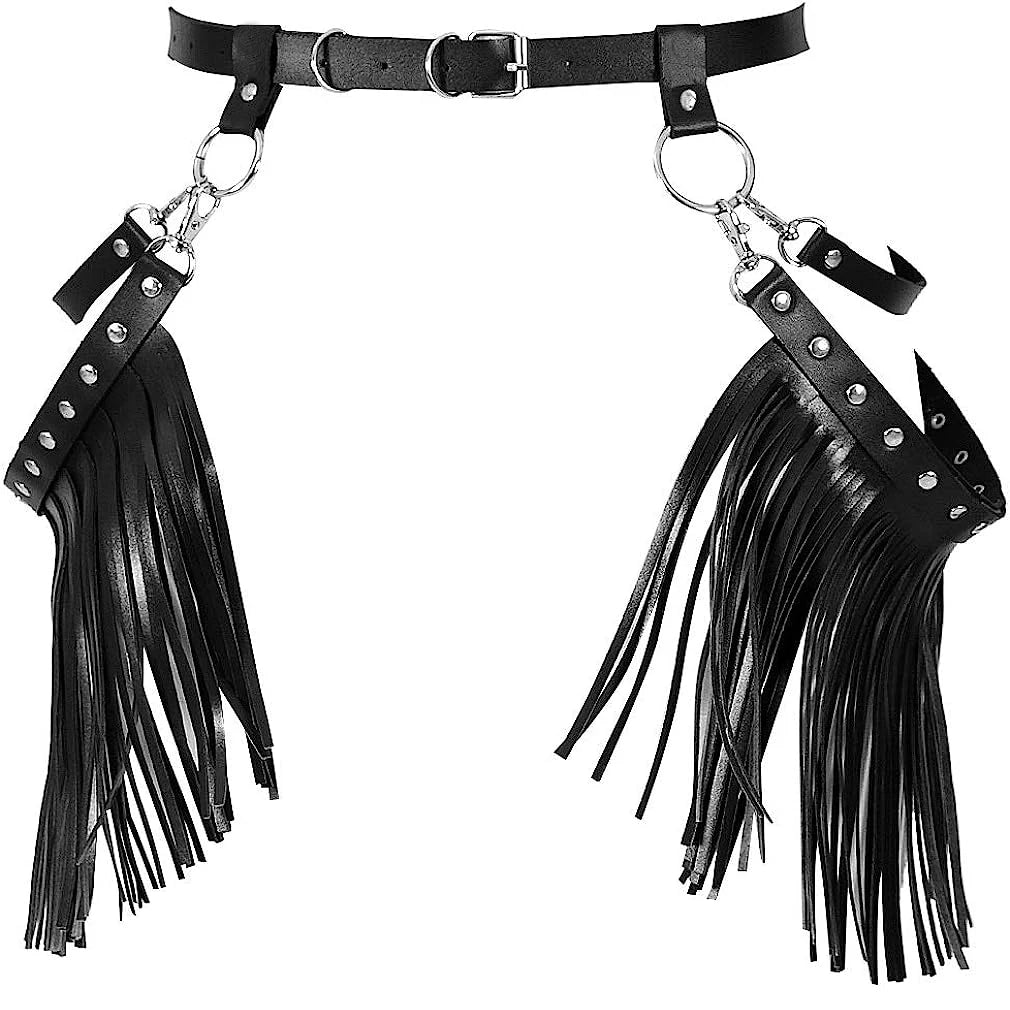 Gothic Punk PU Leather Body Skirt Harness For Women Adjustable Garter Strap Decor For Club Rave Festival Party Outfit