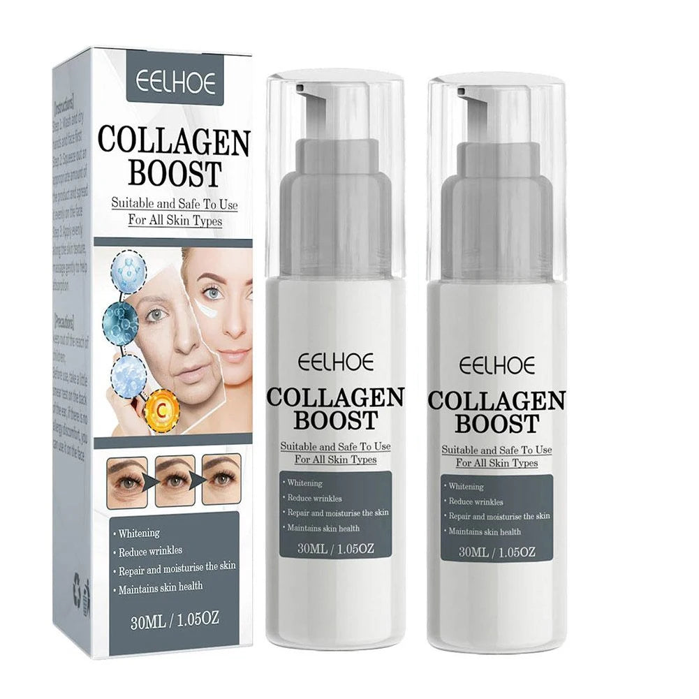 1/2PCS Advanced Collagen Boost Face Serum Brightening Collagen Moisturizing Face Essence Fade Fine Lines Face Lifting Skin Care
