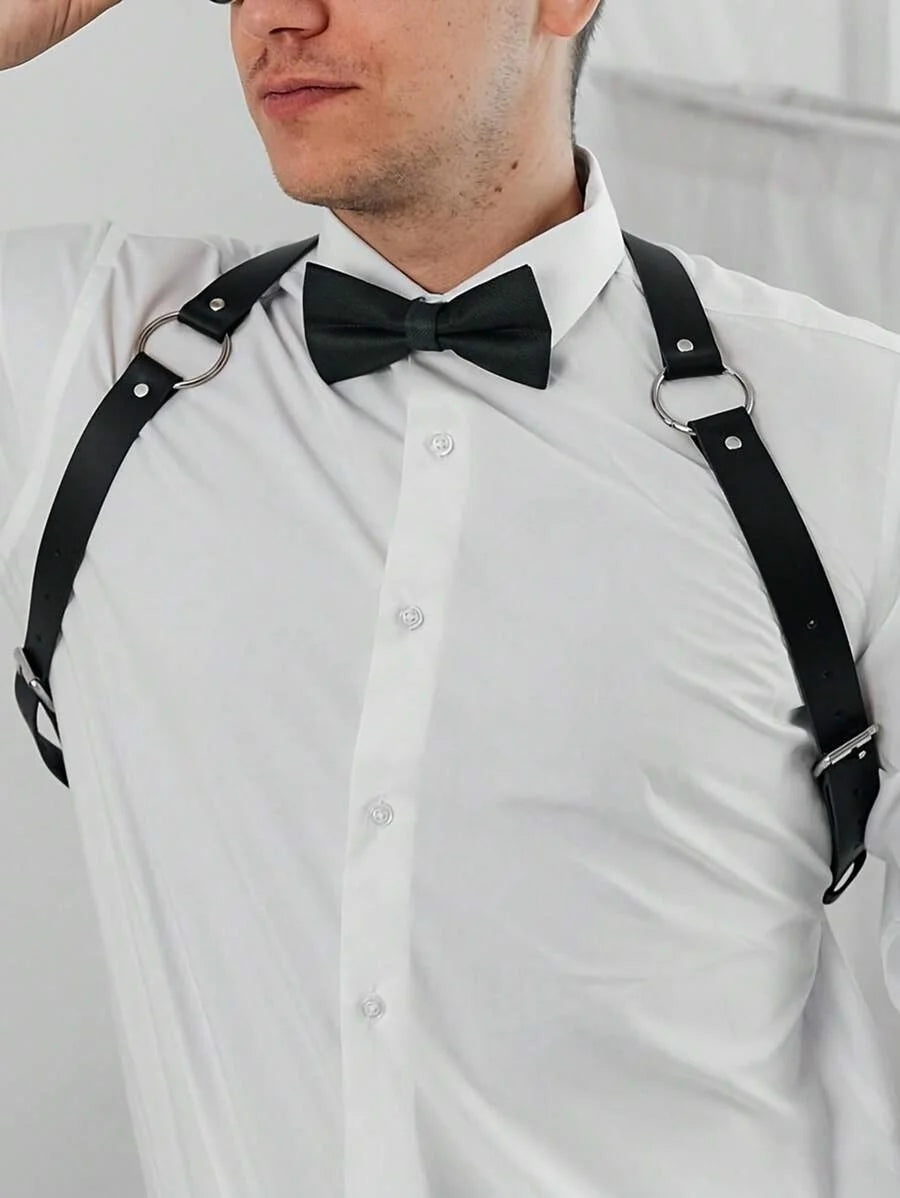 Men Sexy Fashion PU Leather Harness Belts Adjustable Bdsm Goth Punk Gay Party Fetish Costume Exotic Sex Accessories