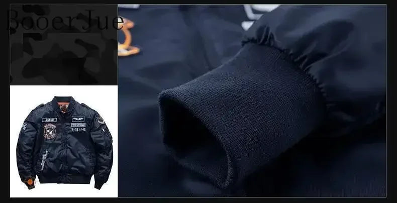 High Quality Military Motorcycle Ma-1 Aviator Pilot Coats Male Baseball Bomber Jackets Winter Hip Hop Thick Warm Jackets Men 6XL