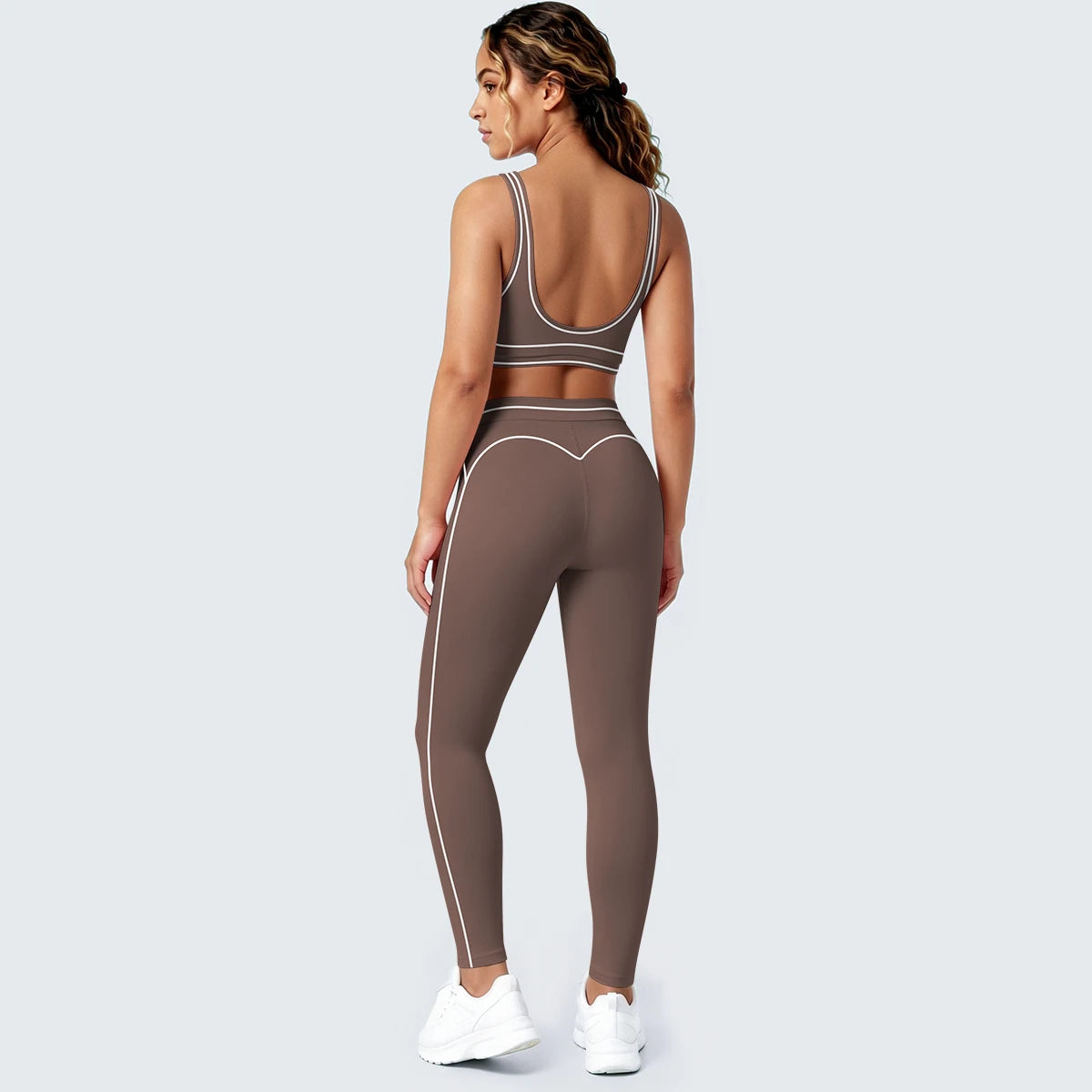Women Fitness Yoga Sports Set Sexy Beautiful Back Yoga Bra Workout Top Summer Running Sports Bra High Waisted Push Up Yoga Pants