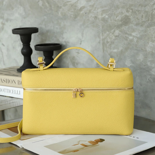 MENDY Women's Bag Handbag Shoulder Bag Crossbody Bags Lunch Box Luxury Designer Genuine Leather LP27 Large Cross Hand-held Cluth