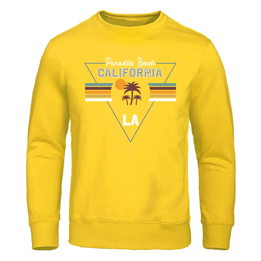 California Paradise Beach Letter Hip Hop Hoodie für Männer Sport Warm Top Pullover Fleece Pullover Bequeme Mode Hoodies