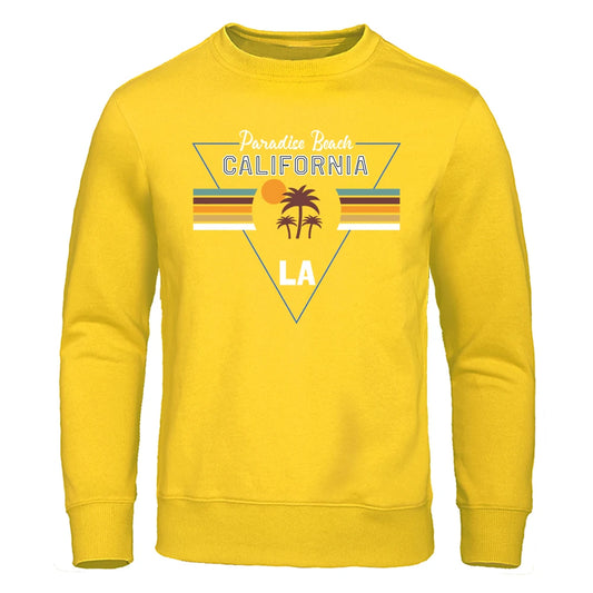 California Paradise Beach Letter Hip Hop Hoodie für Männer Sport Warm Top Pullover Fleece Pullover Bequeme Mode Hoodies