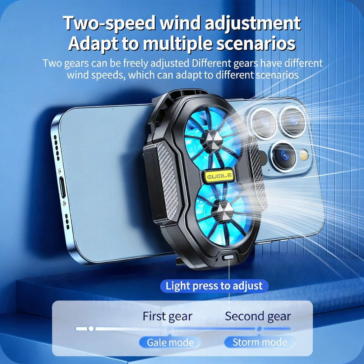 Wireless Phone Back Clip Cooler 600mAh Rechargeable Battery Dual Silent Cooling Fan Portable Gaming Radiator Universal
