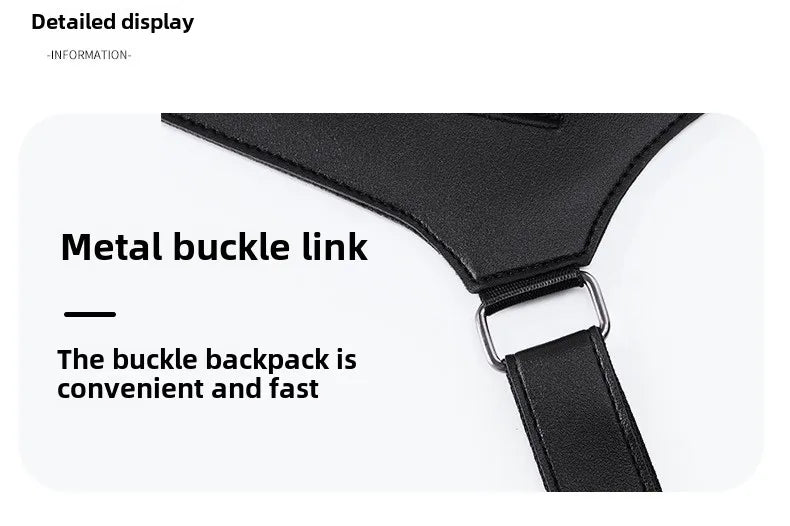 Luxury Design Men's Tactical Vest Bag High Quality PU Leather Man Chest Bag Phone Pouch Vintage Design Underarm Back Pack Bags