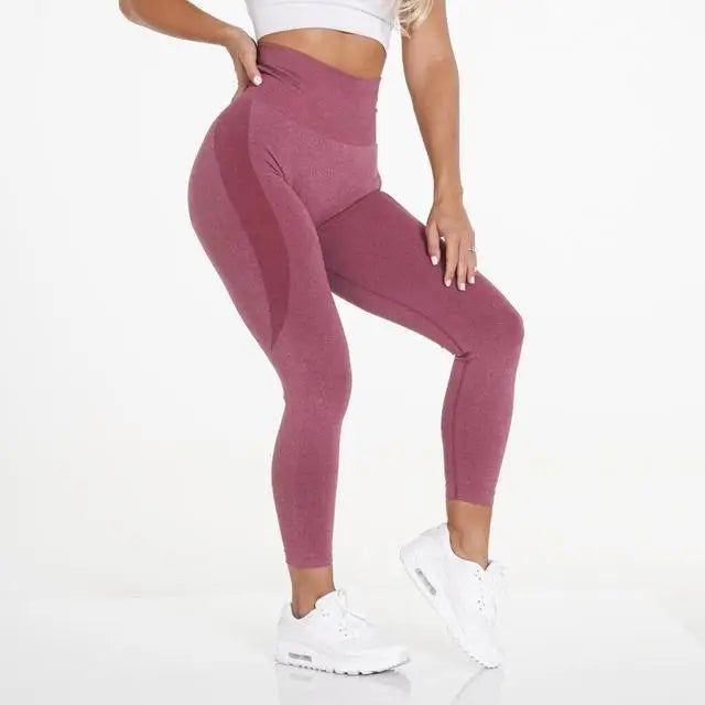 Contour Seamless Leggings Women High Waist Yoga Pants Tummy Control Gym Leggings Booty Yoga Leggings Sports Workout Tights Woman
