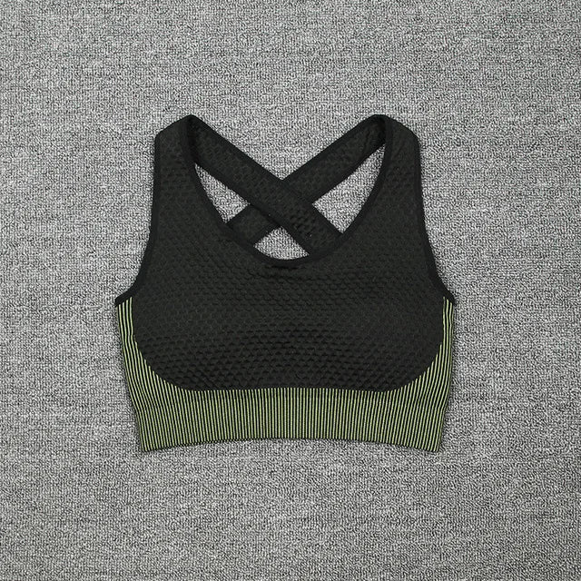 New  Spring Autumn Set Reticulate Stretch Fitness Seamless  Sportswear Suit For Women