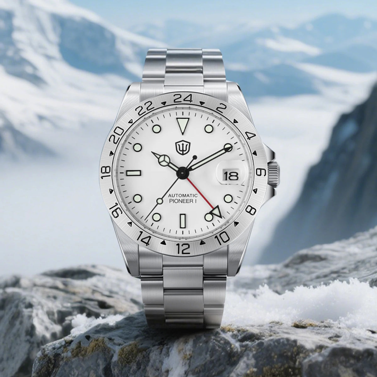 Watchdives WD16570 V2 Pioneer Watch NH34 Automatic Movement Sapphire Crystal 20Bar Waterproof Luminous 37mm GMT Watches
