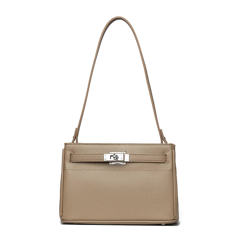 Women Cowhide Genuine Leather Crossbody Bag Lady Fashion Retro Underarm Bags Female Luxury Designer Shoulder Handbag for Ladies