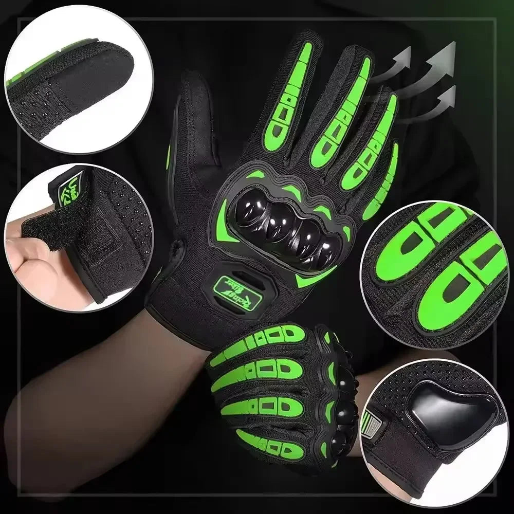 Summer Motorcycle Riding Gloves Breathable Hard Knuckle Touchscreen Compatible Tactical Dirt Bike Moto Gloves