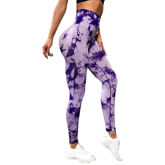 Nahtlose Tie Dye Leggings Frauen Sexy Fitness Gym Legging Push-Up Hohe Taille Leggings Sport Hosen Frauen Kleidung
