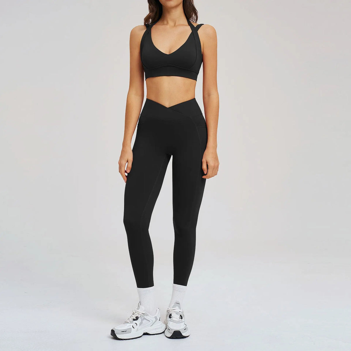 Yoga Clothes 2 Piece Women's Tracksuit Athletic Wear Fitness Suit Gym Outfits Workout Push Up Clothes Sports Bra Leggings Suit