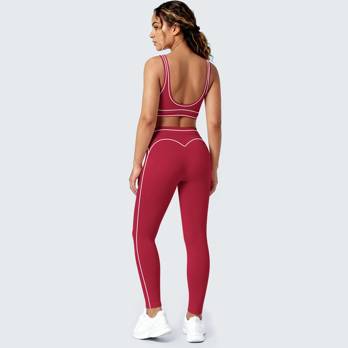 Women Fitness Yoga Sports Set Sexy Beautiful Back Yoga Bra Workout Top Summer Running Sports Bra High Waisted Push Up Yoga Pants