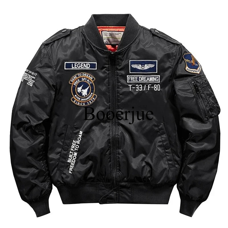High Quality Military Motorcycle Ma-1 Aviator Pilot Coats Male Baseball Bomber Jackets Winter Hip Hop Thick Warm Jackets Men 6XL