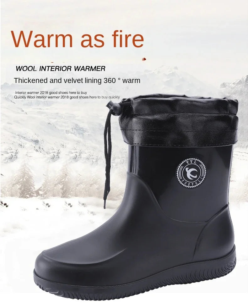Wasserdichte Gummi Regen Angeln Schuhe Männer Regen Stiefel Waschen Im Freien Nicht-rutsch Langlebig Regen Schuhe für Männer зимние сапоги мужские