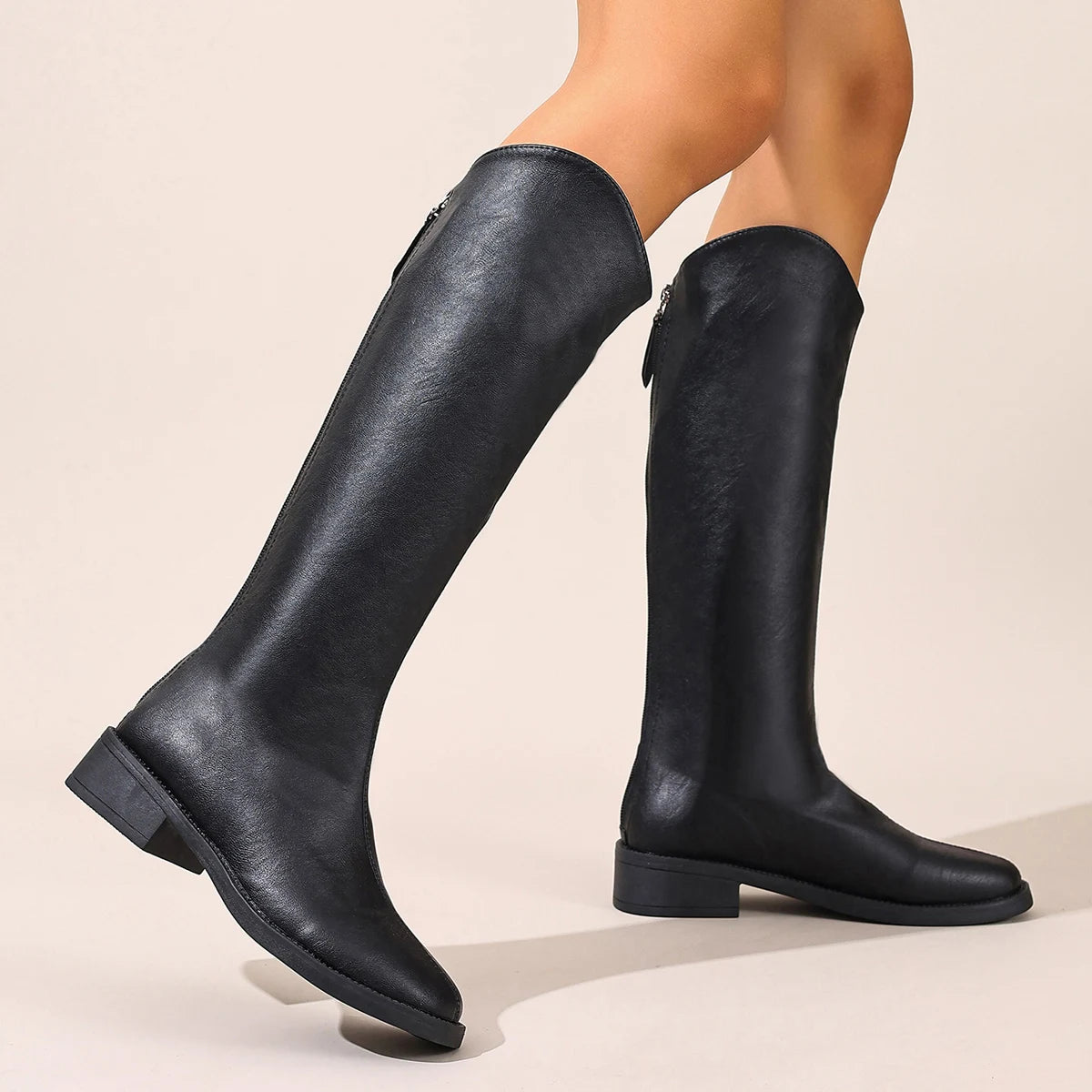 Spring and Autumn Round Toe Sexy/comfortable Knee High Boots Fashionable New Warm Plus Size Women's Casual Fashion Boots