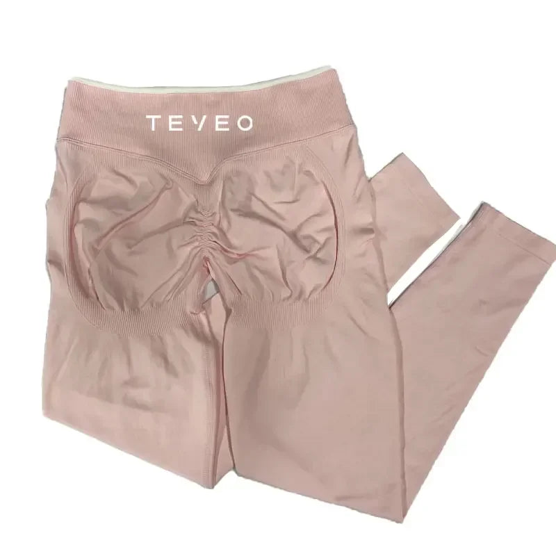 TEV Women's Sports Yoga Shorts Fitness Cycling Elastic Sports Pants Ignite Sculpt Scrunch Short Yoga Bra Set leggings