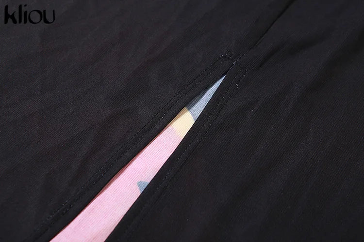 Kliou Vintage Folower Print Zweiteiliges Set für Damen, sexy, durchsichtige Netz-Weste + schmaler Rock mit hoher Taille, passende Outfits für Damen