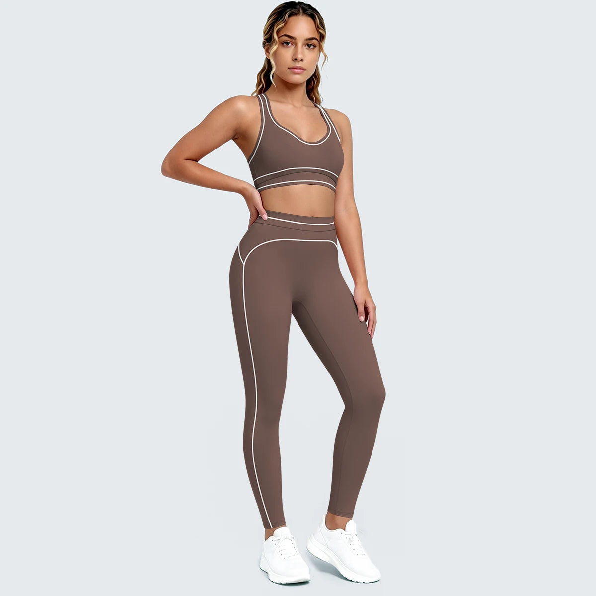 Women Fitness Yoga Sports Set Sexy Beautiful Back Yoga Bra Workout Top Summer Running Sports Bra High Waisted Push Up Yoga Pants
