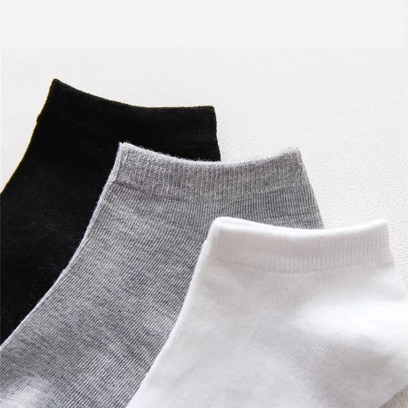 10pairs / Low Black And White Gray Men's Socks Men's Men's Socks Breathable Sports Socks Men's Short Socks Women's Socks EU37-44