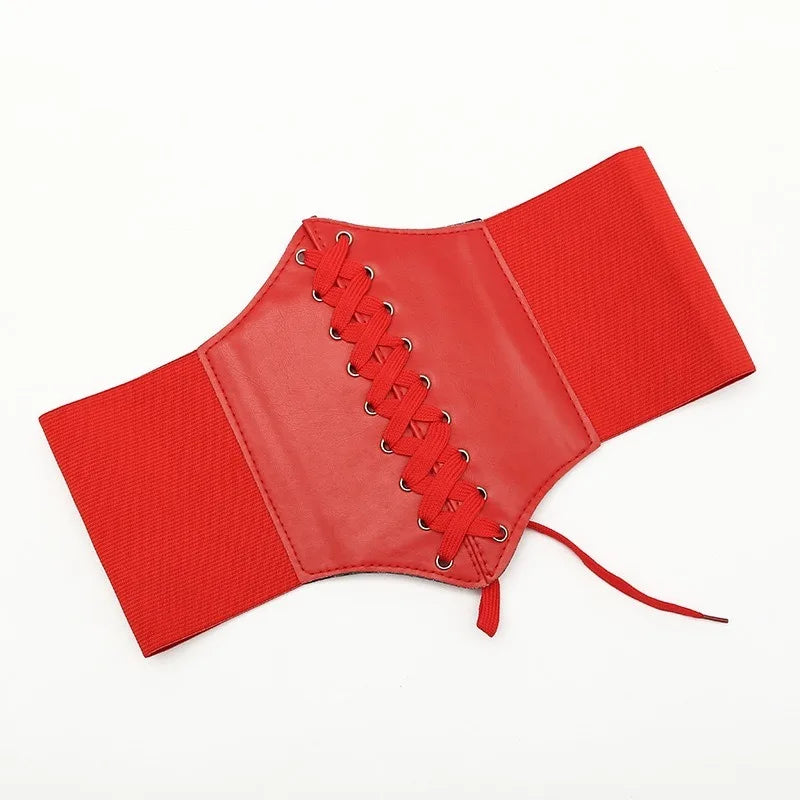 Women's Corset Body Shapewear Sexy Wide Leather Belt Cummerbunds Strap Belts for Women High Waist Slimming Corsets and Bustiers