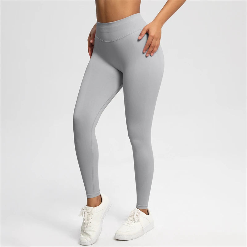 Bum Shaping Leggings Women Seamless Sports Yoga Pants Low Ribbed Band Gym clothes Fitness Workout Scrunch Butt Tight
