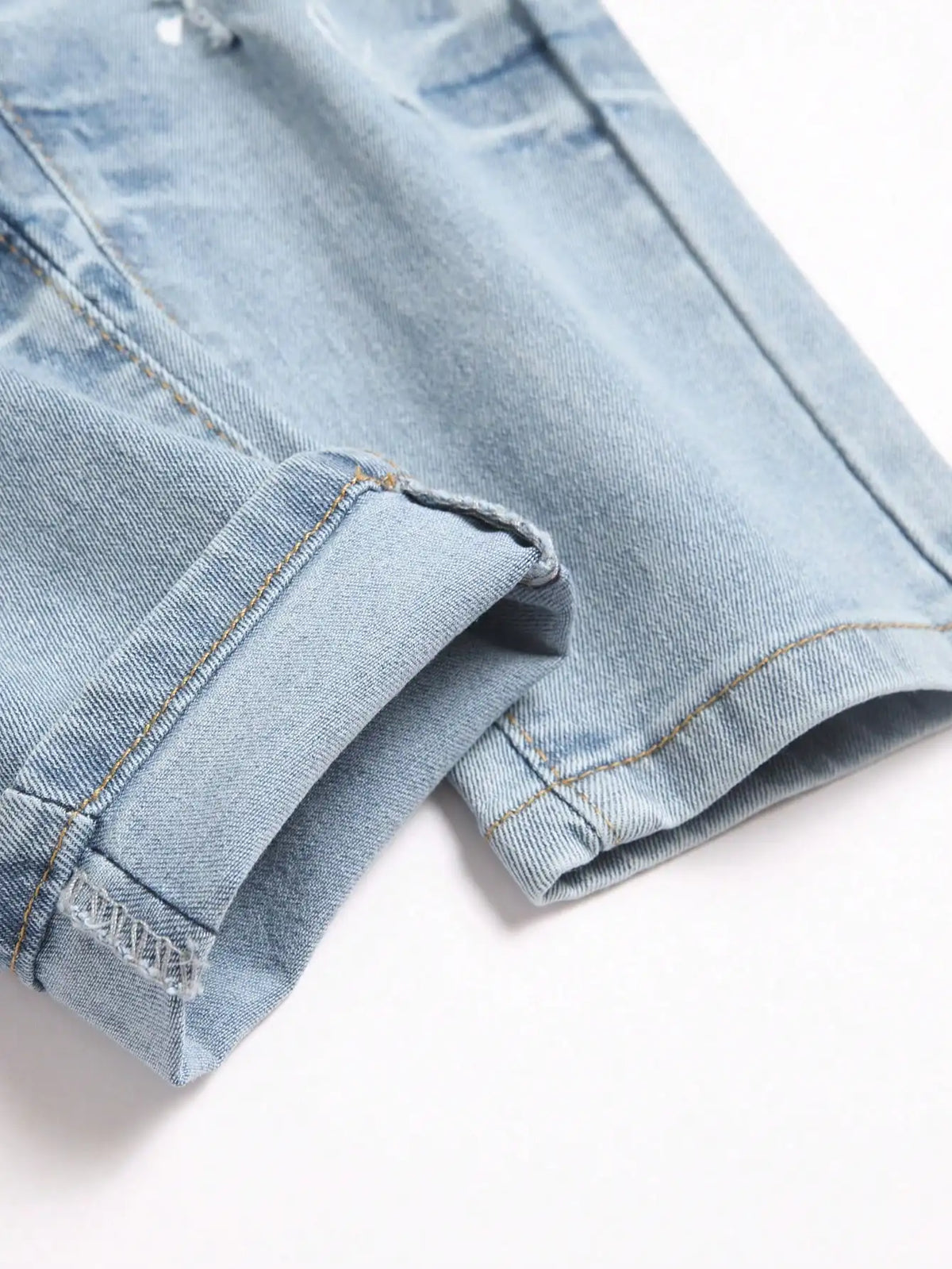 High Stretch Men Distressed Denim Jeans Ripped Hole Pink Biker Patches Paint Slim Fit Denim Trousers Casual Street Hip Hop Pants