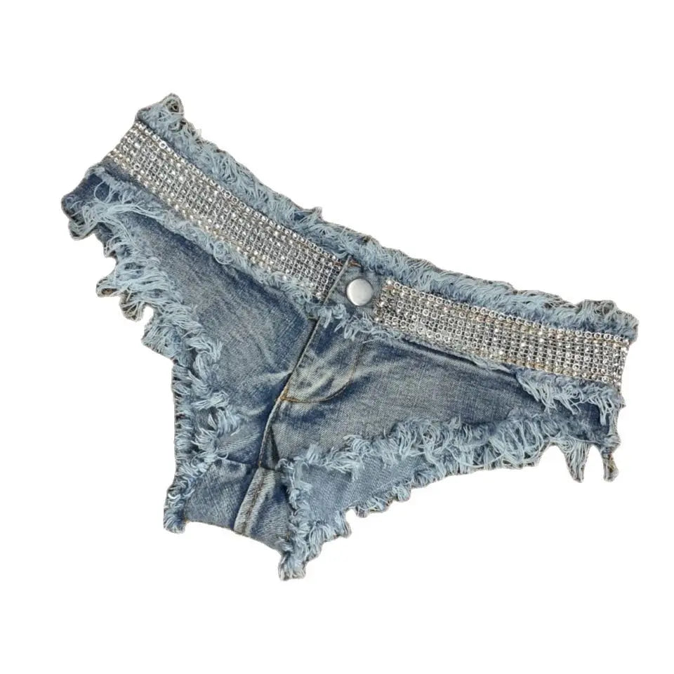 Nachtclub 2022 Neue Damen Sexy Ultra Short Denim Jeans Low Waist Cowboy Shorts Pole Dance