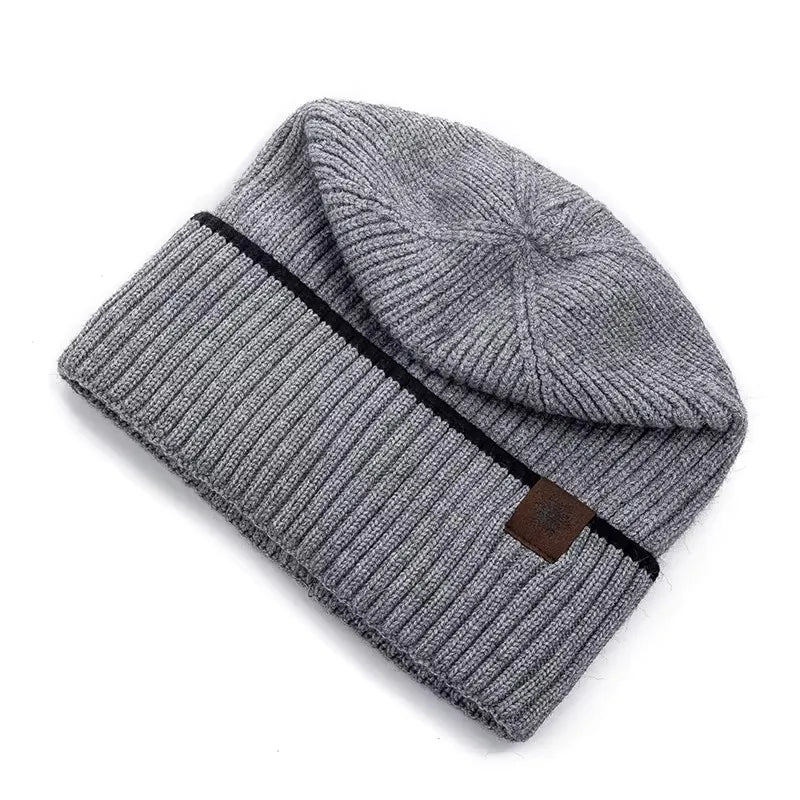 New Unisex Winter Hat Plush Fleece Warm Cap Snow Label Soft Beanie Hat For Men Women Outdoor Thicken Ski Sports Knitted Hat