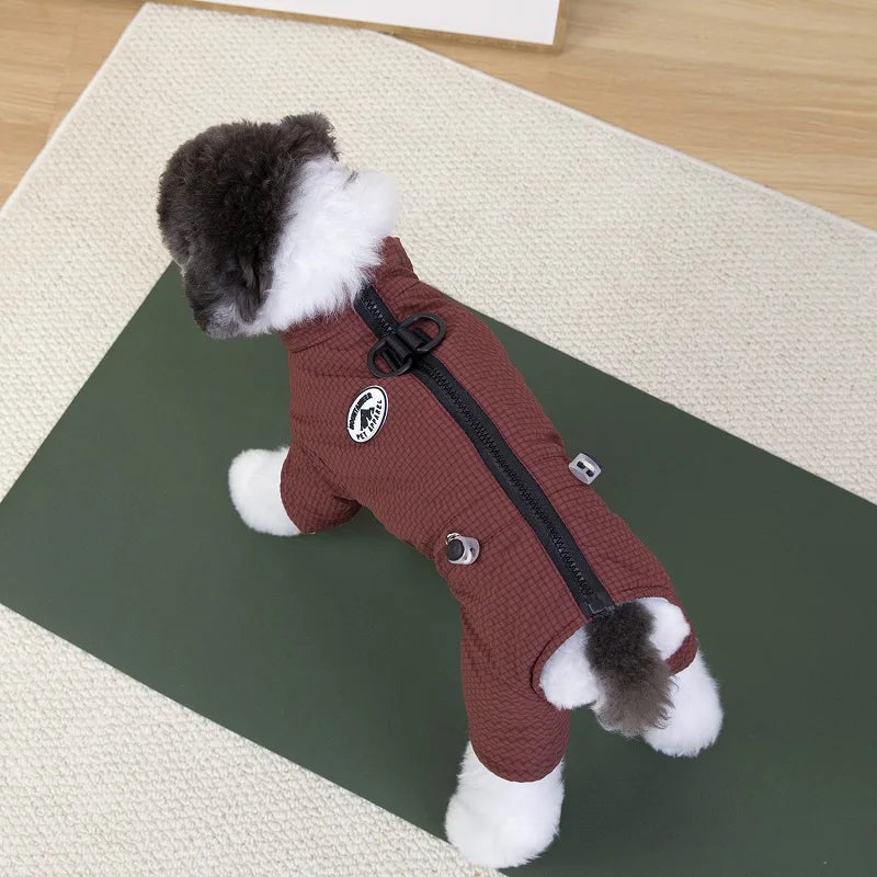 Winter Puppy Jacket Dog Waterproof Coat Pet Clothing Chichuhua Costume Pug Bichon Bulldog Outdoor Dog Warm Clothes with Buckle