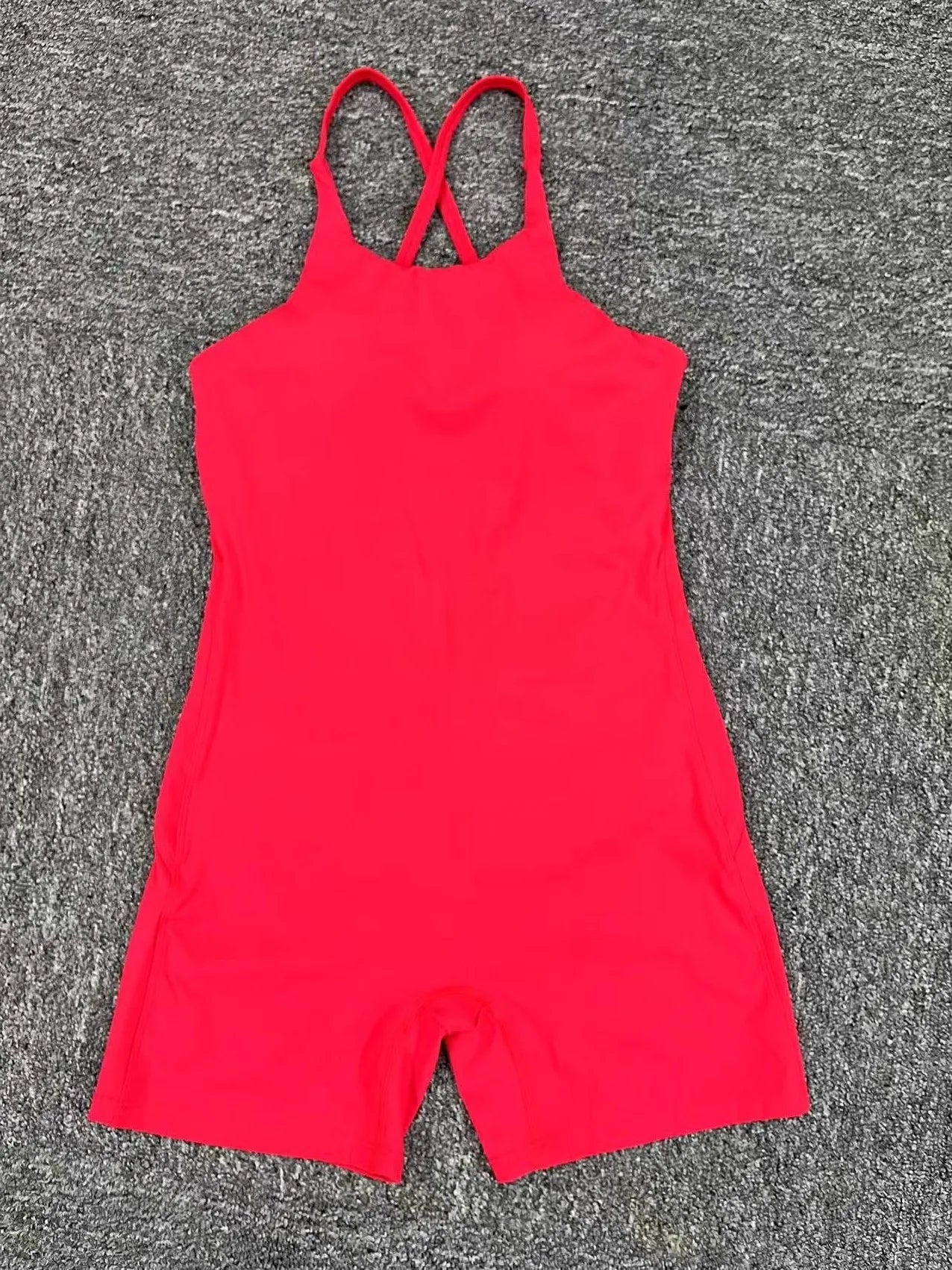 Gym Workout Clothes Backless One-Piece Yoga Suit Tight-Fitting Sports Bodysuit Fitness Suit Adjustable Shoulder Strap Jumpsuit