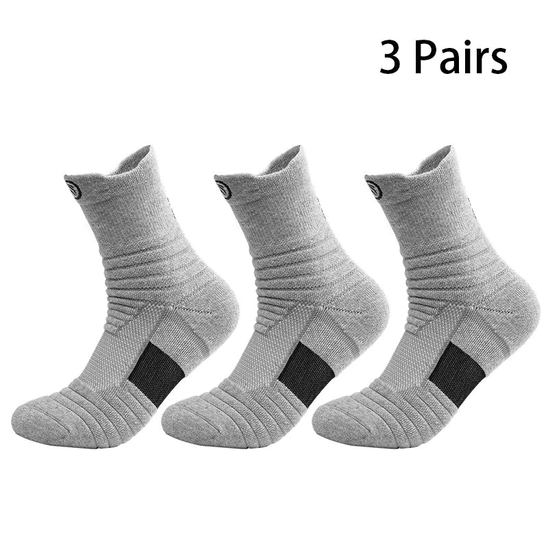 Men's Socks Compression Stockings Breathable Basketball Sports Cycling Socks Moisture Wicking High Elastic Tube Sport Socks
