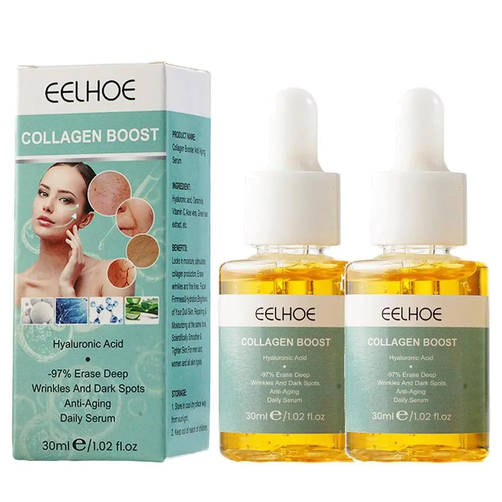 1/2PCS Advanced Collagen Boost Face Serum Brightening Collagen Moisturizing Face Essence Fade Fine Lines Face Lifting Skin Care