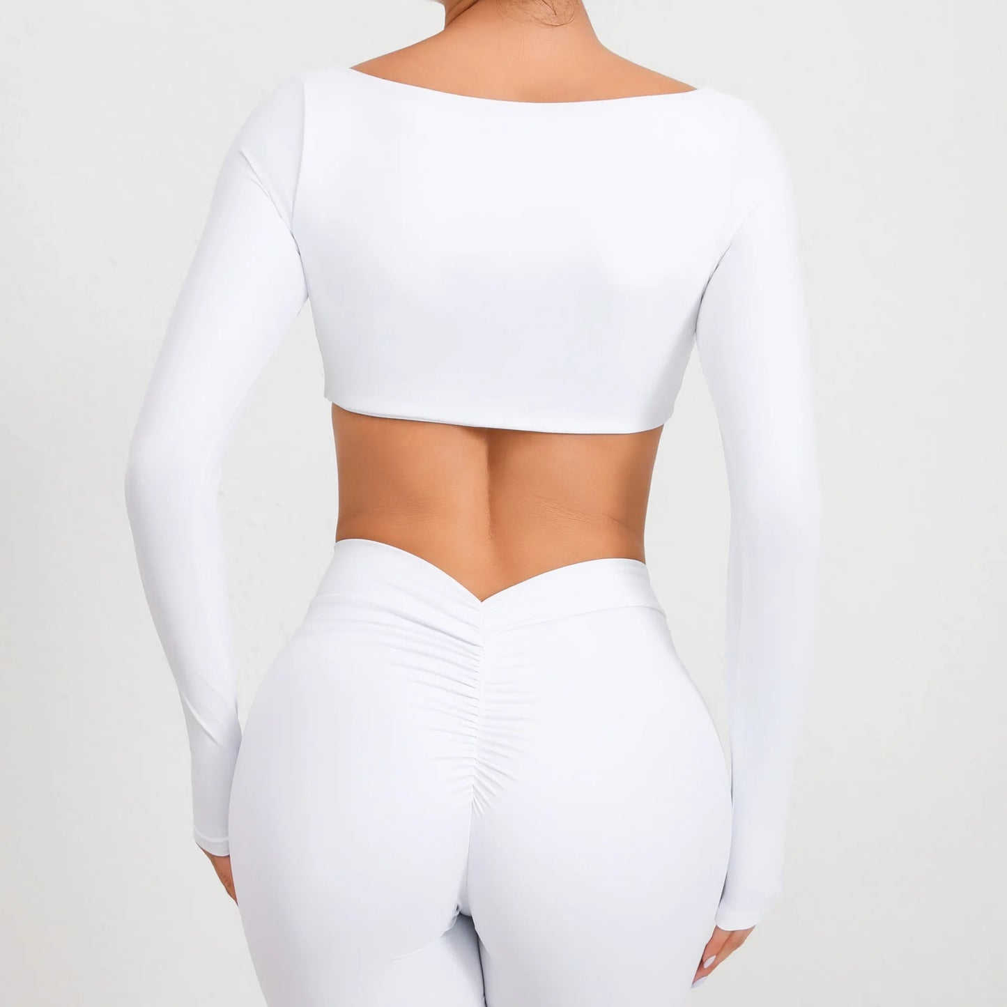 Sexy Fitness Long Sleeve Yoga Clothes Backless Gym Top Women Breathable Sports Crop Yop Shirts Quick Dry Sportswear Women Top