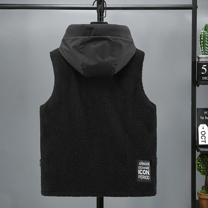 Winter-Thermo-Fleece-Weste für Herren, modisch, mehrere Taschen, warme Weste für Männer, lässige beheizte Weste für Männer, Winter, Radfahren, warm, Übergröße