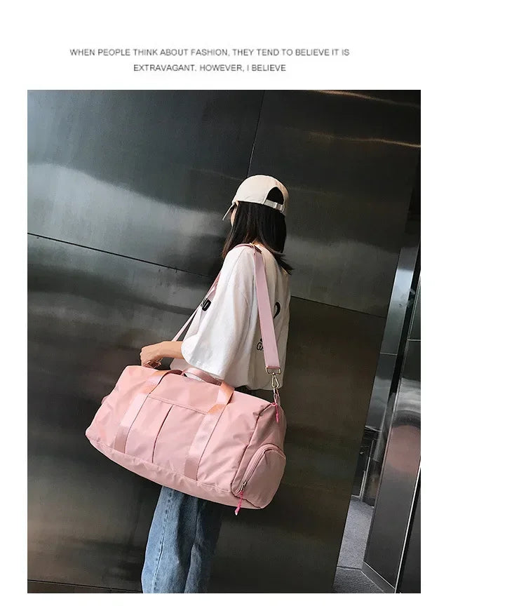 Training Yoga Sporttaschen Fitness Gym Taschen Nass Trocken Separate Gepäcktasche mit separatem Schuhfach Reisetasche Handtasche