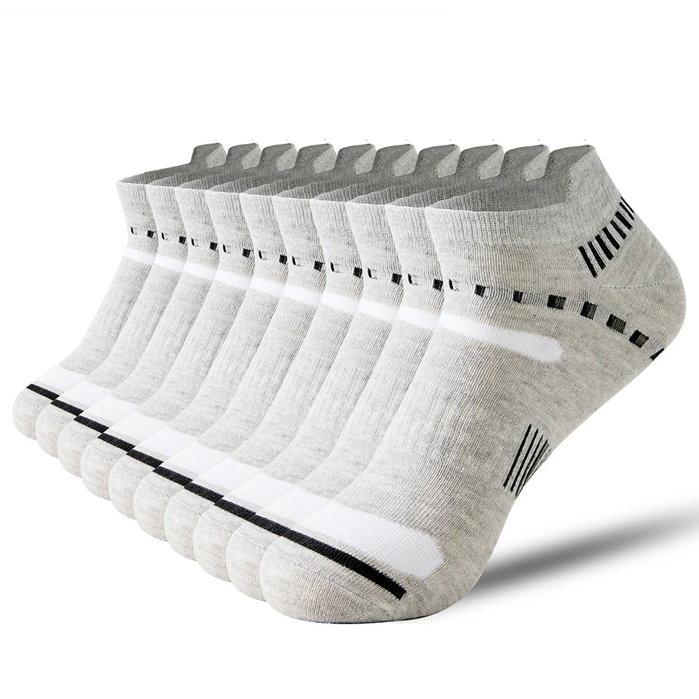 5 Pairs High Quality Men Ankle Socks For Man Breathable Sports Socks Mesh Casual Athletic Thin Cut Short Sokken Boat Socks 39-44