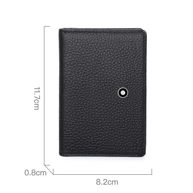 High End Busine Sle 100%Genuine Leather Men's Top Layer Cowhide Real Pickup Bag ID Photo Slot Credit Card Holder Two Fold Wallet