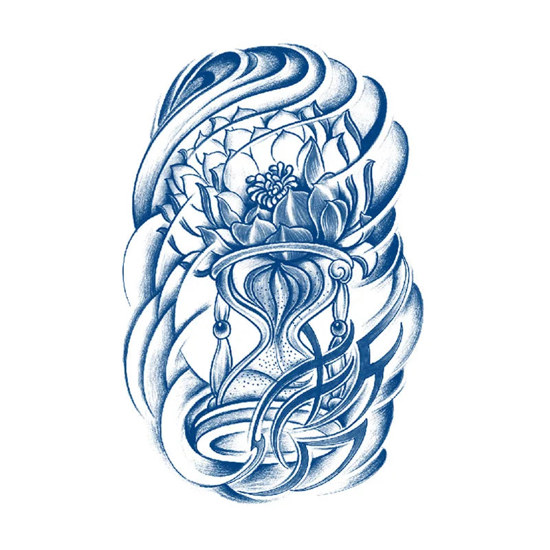 Juice Net Red Tattoo Sticker Lasts 7-15 Days Herbal Plant Semi Permanent Temporary Tattoos Sticker Size:180 * 110mm